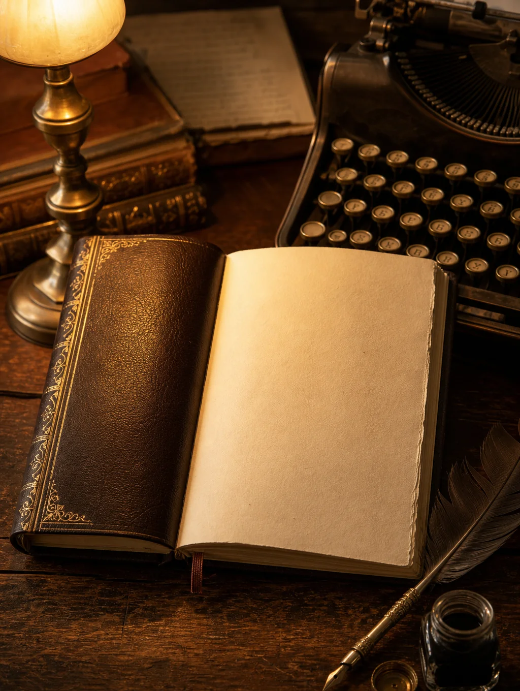 Open journal pages with handwritten notes